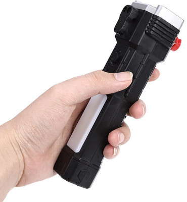 Xydrozen Handheld Super Bright Rechargeable LED Flashlight Torch(Black, 12 cm, Rechargeable)
