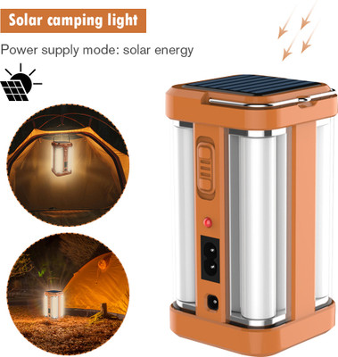VR Bright Lite ELECTRIC & SOLAR RECHARGEABLE WITH 4TUBELIGHT L1157 80W EMERGENCY LIGHT 6 hrs Lantern Emergency Light(Multicolor)