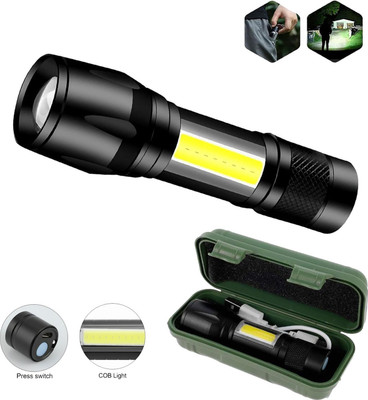 CICASTO Compact USB Flashlight with Energy-Saving LED 3 hrs Torch Emergency Light(Black)
