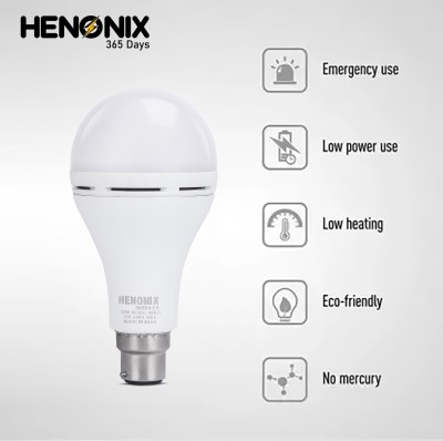 HENONIX 12 W Round B22 Inverter Bulb(White)