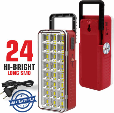 Pick Ur Needs High-Bright 24 Extra Bright LED With Android Charging Support For Home Usage 5 hrs Flood Lamp Emergency Light(Red)