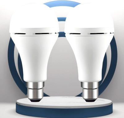Clairbell Emergency 12W Inverter LED Bulb with 2000mAh Rechargeable Battery Pack of 2 I55 4 hrs Bulb Emergency Light(White)