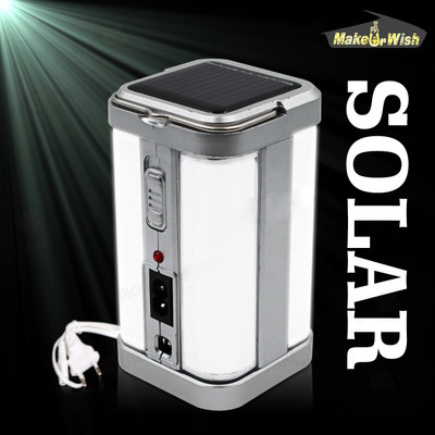 Make Ur Wish 4 Tube 360 Degree Extra Bright Emergency Light 6 hrs Lantern Emergency Light(white grey)