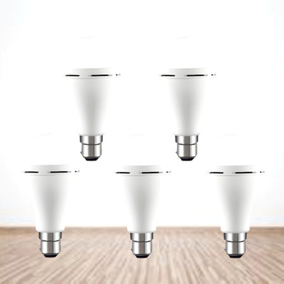 GUGGU Emergency 12W Inverter LED Bulb with 2000mAh Rechargeable Battery Pack of 5 Y148 4 hrs Bulb Emergency Light(White)