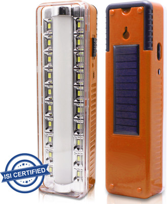 Pick Ur Needs 2 in 1 Rechargeable Home Emergency Light With Solar Panel Tube + Led 6 hrs Flood Lamp Emergency Light(Orange)