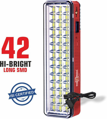 Pick Ur Needs Rechargeable Portable 42 SMD Extra Bright LED With USB Charging Long Battery 7 hrs Torch Emergency Light(Red)