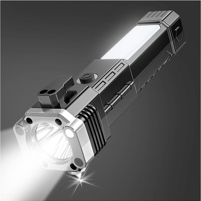Xydrozen Emergency Escape Tool Lamp Searchlight COB Flashlight 5 hrs Torch Emergency Light(Multicolor)