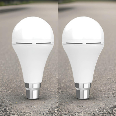 YAROH Surya Emergency Bulb 12W Rechargeable LED Emergency Light_Pack of 2 MR114 4 hrs Bulb Emergency Light(White)