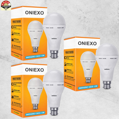 ONIEXO 12W LED Bulb with Built-in Emergency Power Backup-D25 4 hrs Bulb Emergency Light(White)