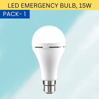 SACRO 15W Rechargeable Inverter LED Bulb with Upto 4H.Power Cut Lighting Pack od_1Q361 4 hrs Bulb Emergency Light(White)