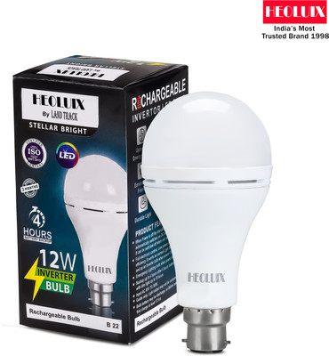 heoluix rechargeable Emergency inverter bulb 12watt battery backup 4 hrs Bulb Emergency Light(White)