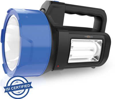 Pick Ur Needs Long Range Light Rechargeable 125W Searchlight with Blinker + Side Light 8 hrs Torch Emergency Light(Blue)