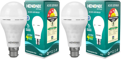 HENONIX 12 Watt LED Bulb with Long Backup and ACDC Functionality 2 hrs Bulb Emergency Light(White)