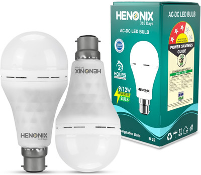 HENONIX 12 Watt Emergency LED Inverter Bulb for Indoor and Outdoor Use 2 hrs Bulb Emergency Light(White)