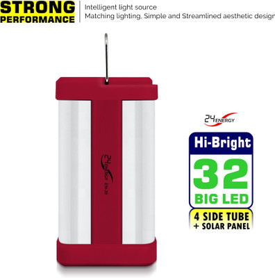 VR Bright Lite Energy Mini 360° Solar Chargeable Emergency Lantern Light 6 hrs Lantern Emergency Light(Red)