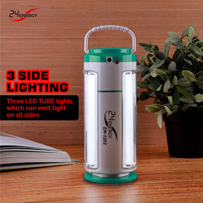 24 ENERGY Home Light 3 Long Tube with Rechargeable 2500 mAh Battery 8 hrs Lantern Emergency Light(Green)