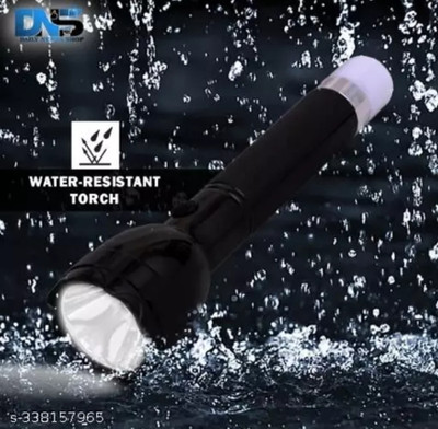 ShopGlobal 900 meter emergency torch light Rechargeable 8 hrs Torch Emergency Light(Black)