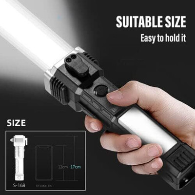 ASTOUND Seat Belt Cutter Torch Light | 7 Mode LED Torch 5 hrs Torch Emergency Light(Multicolor)