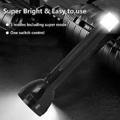 Zeno volt AR-D100 2in1 1000M Range Long Beam 4 Modes Waterproof Chargeable Torch Torch(Black, 27 cm, Rechargeable)