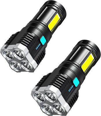 ASTOUND USB Quad Core Super Bright Lighting Device 3 hrs Torch Emergency Light(Black)