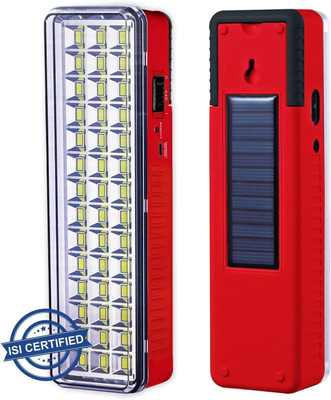 Sunaze High Quality 42 High-Bright LED Light Rechargeable With Solar Panel 7 hrs Flood Lamp Emergency Light(Red)