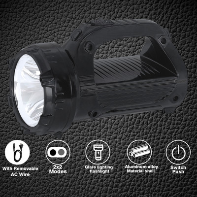 ECOSKY Portable Rechargeable LED Search light DP-770 5 hrs Torch Emergency Light(Black)