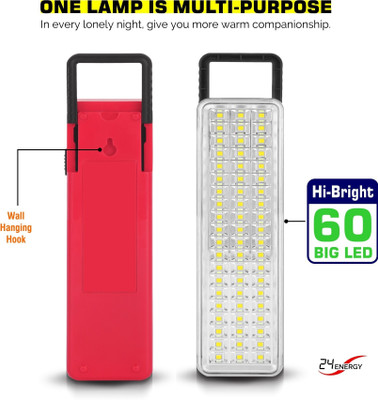 VR Bright Lite Ledlight With Android Charging Rechargeable-VR2367 8 hrs Lantern Emergency Light(Red)