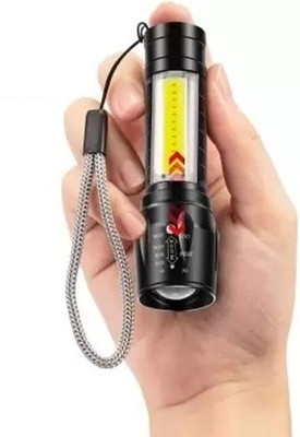 NKL Metal High quality LED Flashlight ,Super Bright ,Waterproof 3 Light Modes 280 6 hrs Torch Emergency Light(Black)
