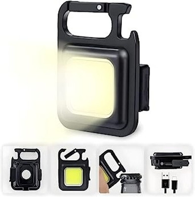 KAVANA Portable Pocket Light | Night Light | Keychain Mini Flashlight(Pack Of 1) 4 hrs Torch Emergency Light(Black)