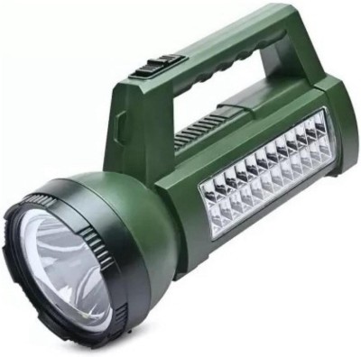 Oximus 1 km 3Mode Waterproof LED Rechargeable Outdoor Lamp Search Light 25W Flashlight 12 hrs Torch Emergency Light(Green)