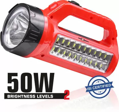 Pick Ur Needs 50W Rechargeable Torch Light With Support Solar Charge Laser + 20 SMD Bright LED 5 hrs Lantern Emergency Light(Multicolor)