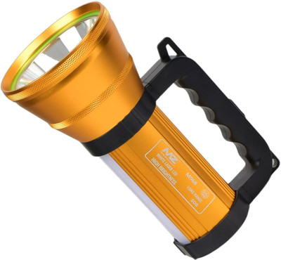 MZ M968 (RECHARGEABLE LED SEARCH LIGHT)Multifunctional 5 Modes,200W,6000mAh Battery 10 hrs Torch Emergency Light(Gold)