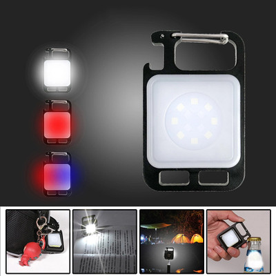 UNZAG ( Pack Of 3 ) COB Small Flashlights, 500Lumens Bright, Flashlight 3 Light Modes 2 hrs Flood Lamp Emergency Light(Silver)