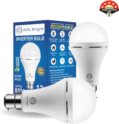 Alfa Bright Ultra-Efficient 12W LED Emergency Bulb for Everyday Use 4 hrs Bulb Emergency Light(White)