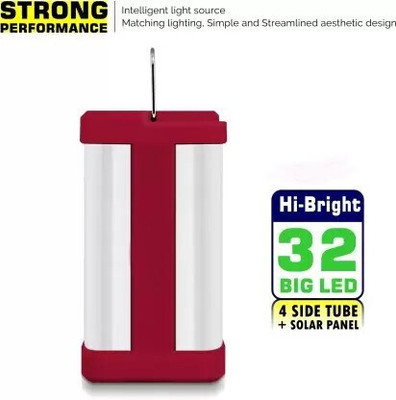 VR Bright Lite 4 Tube 360 Degree Extra Bright With Electric Charging Rechargeable 8 Hours-VR204 4 hrs Lantern Emergency Light(Red)