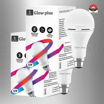 Glowplus G Pk-2-12W LED Bulb with Instant Light Recovery 4 hrs Bulb Emergency Light(White)