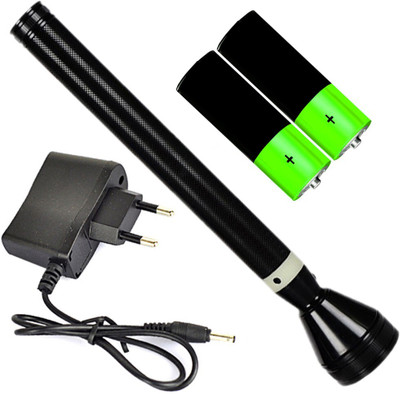 GALLAXY 3 Mode Rechargeable High Power Waterproof Torchlight 15W Flashlight Torch 5 hrs Torch Emergency Light(Black)