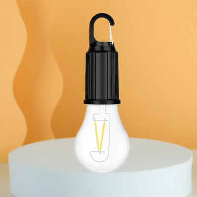 SACRO Rechargeable Camping Lights, Waterproof LED Bulb For Tent with USB Type C Q114 5 hrs Bulb Emergency Light(Black)