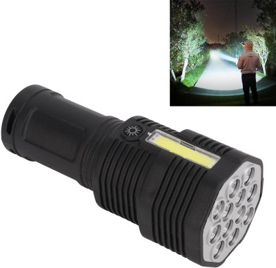 Xydrozen Super Bright Portable Lamp 4 Mode Waterproof Camping Flash-light Torch(Black, 15.5 cm, Rechargeable)