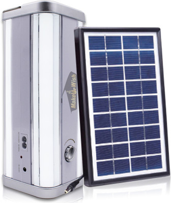 Make Ur Wish Rechargeable 4 Side Tube Lantern With Solar Panel 8 hrs Lantern Emergency Light(White + Solar)