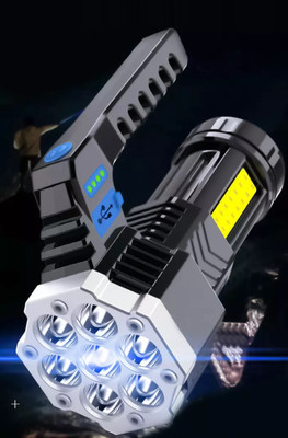 ASTOUND High Lumens Tactical Flash Light USB Rechargeable Torch 4 hrs Torch Emergency Light(Black)