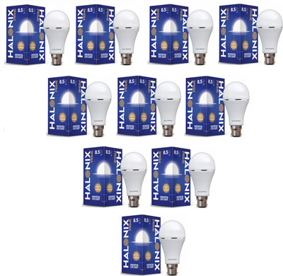 HALONIX LED INVERTER LED LIGHT 8.5W B22 Cool White bulb Pack of 10, 3 hrs Bulb Emergency Light(White)