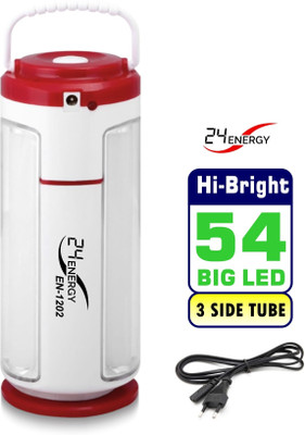 24 ENERGY Rechargeable Lantern with Extra Brightness LED Tube Light 10 hrs Lantern Emergency Light(White Red)