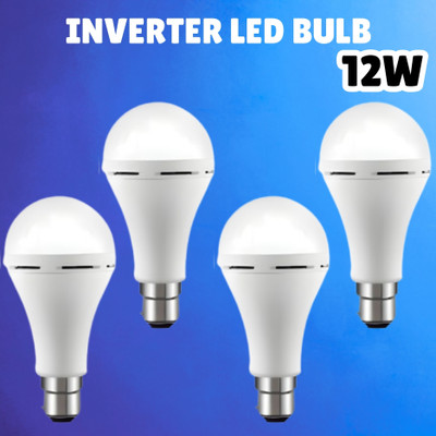 SACRO (Emergency Inverter Blub) charging 12W LED Bulb for Extended Lighting_Pack_4D217 4 hrs Bulb Emergency Light(White)