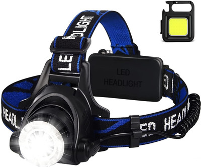 jamunesh enterprise Headlamp Torch, USB Rechargeable Zoomable Headlight 3 Mode 2 hrs Torch Emergency Light(Multicolor)