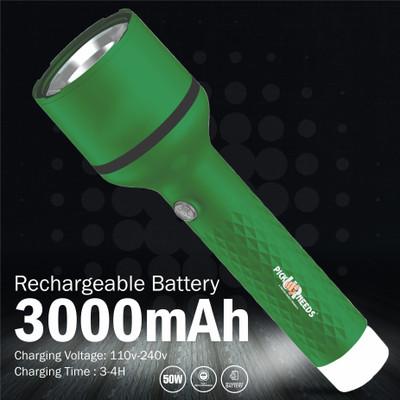 Pick Ur Needs Rechargeable Long Range Search Light With 4 Mode Light Long Battery Backup Torch 5 hrs Lantern Emergency Light(Big Green)