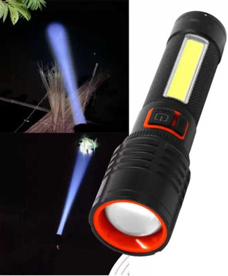 Dazzel Flex 035 (ZOOMABLE METAL)5 Modes Flashlight, Super Bright Cree T6 LED Light 6 hrs Torch Emergency Light(Black)