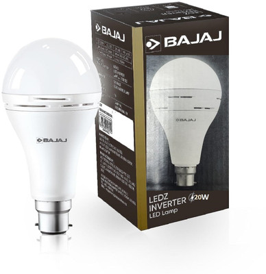 BAJAJ 20W B22 WHITE INVERTER LED BULB PACK OF-01 4 hrs Bulb Emergency Light(White)