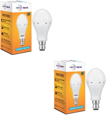 Wipro 15W LED Bulb (Pack of 2) with backup of upto 4 hrs Bulb Emergency Light(White)