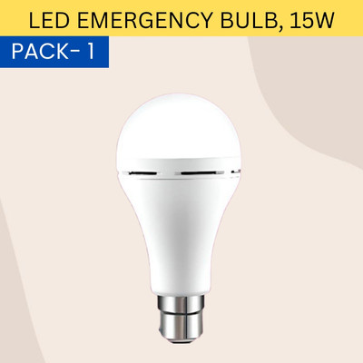 GUGGU 15W Rechargeable Inverter LED Bulb with Upto 4H.Power Cut Lighting Pack od_1E388 4 hrs Bulb Emergency Light(White)